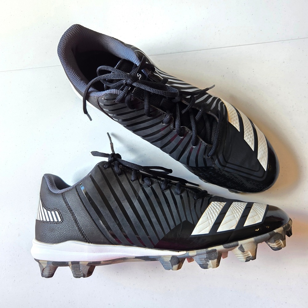 Adidas Afterburner 4 Low Baseball Cleats Mens 12 Black White Camo B39327